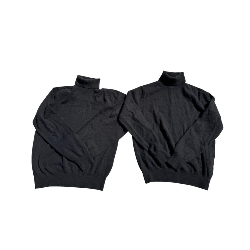 lot of 2 - Steve fusio cashmere merino blend wool turtleneck sweaters size M